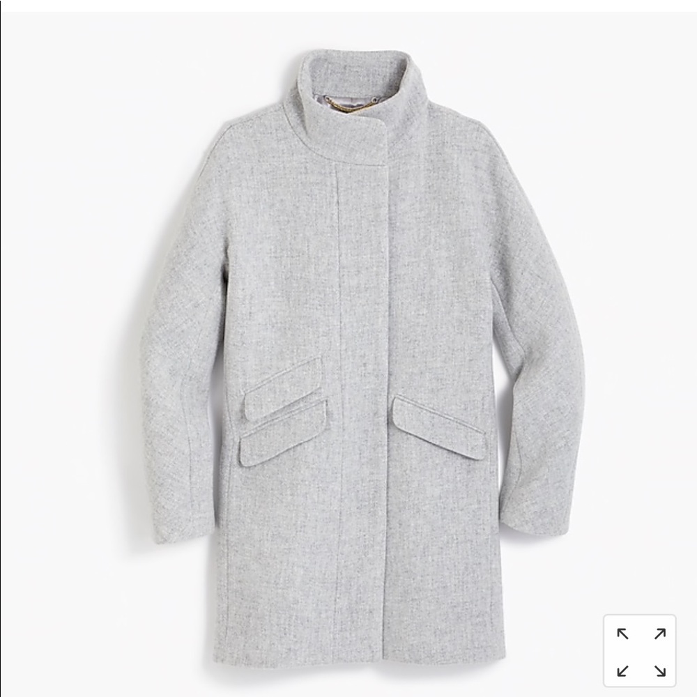 J. Crew 10 Tall cocoon coat Italian stadium wool